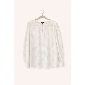 Premise Studio White Polka Dot Blouse – Size Large